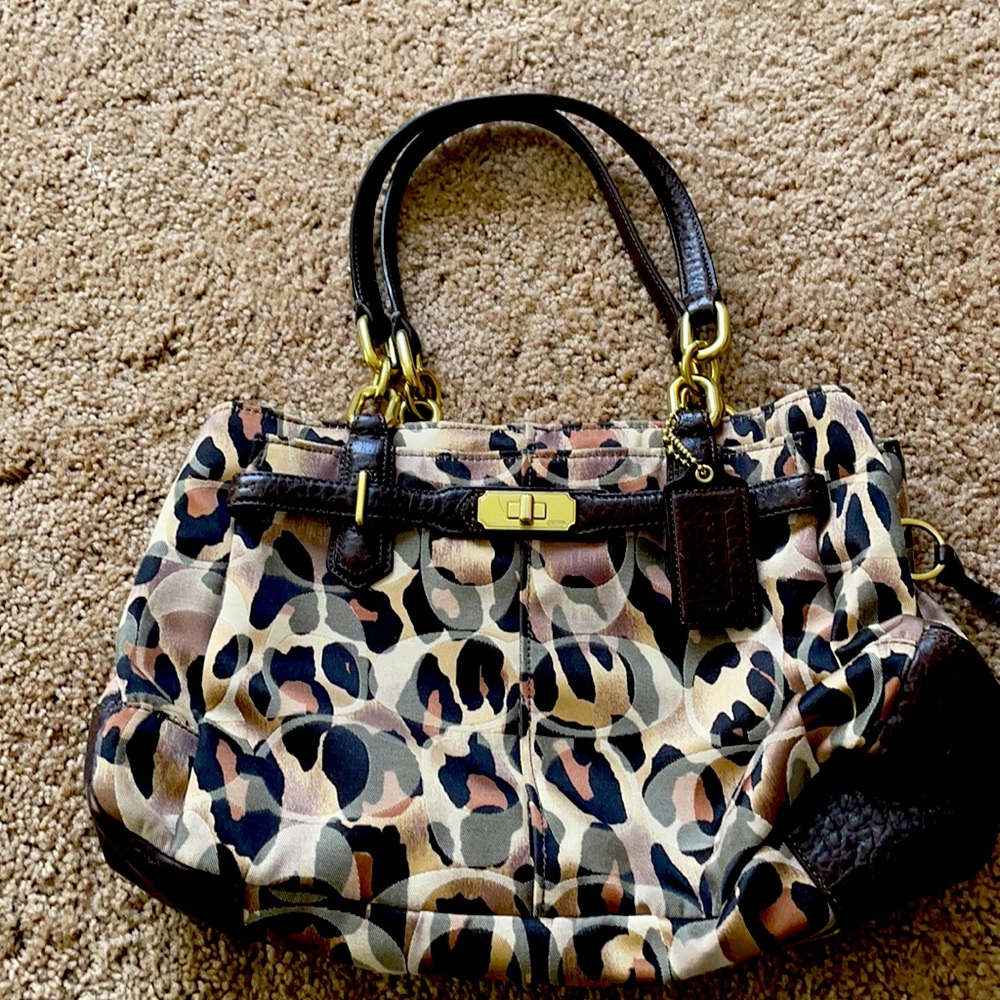 Leopard Coach Handbag